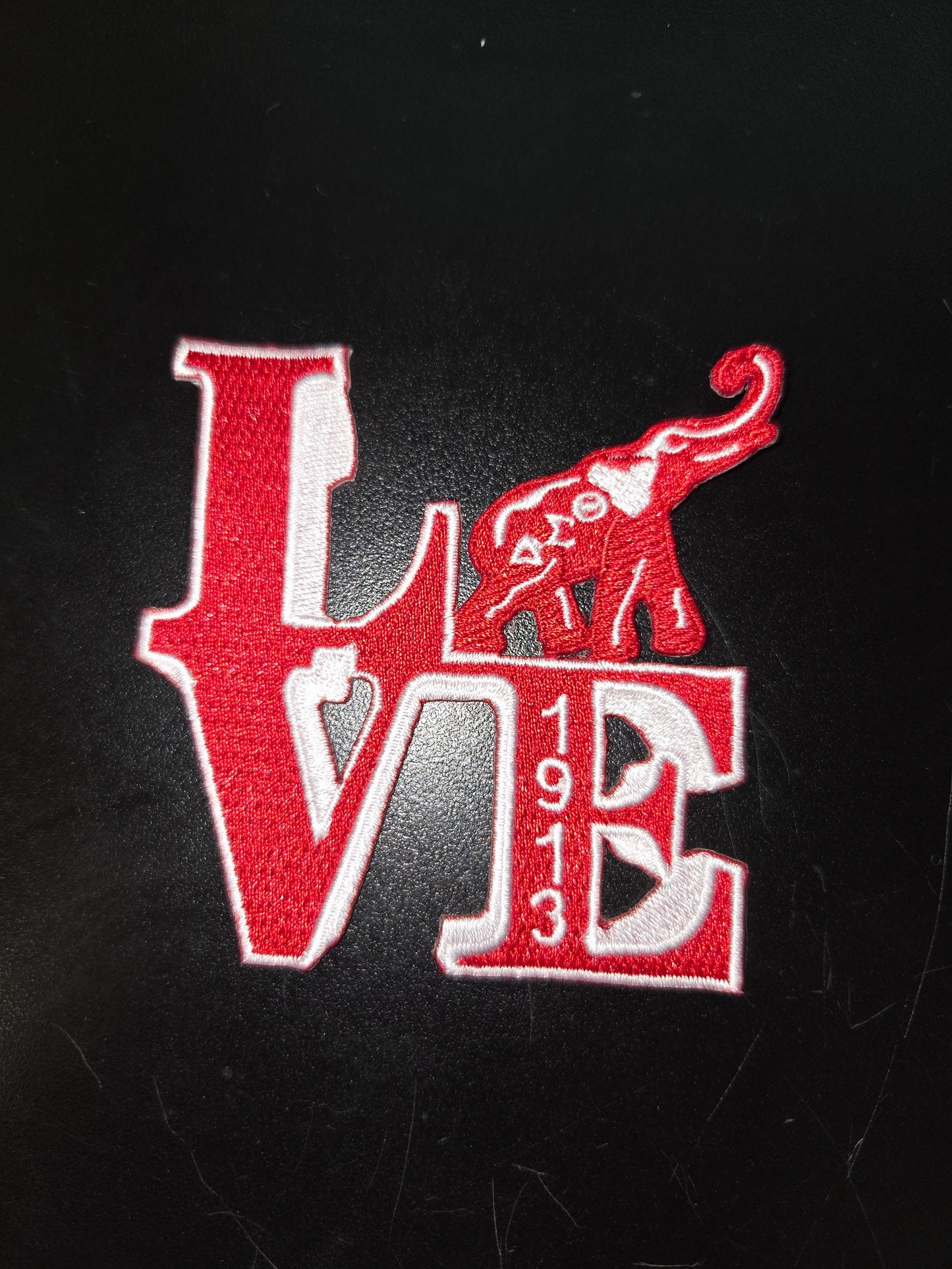 Delta Sigma Theta Love Elephant Iron On Patch