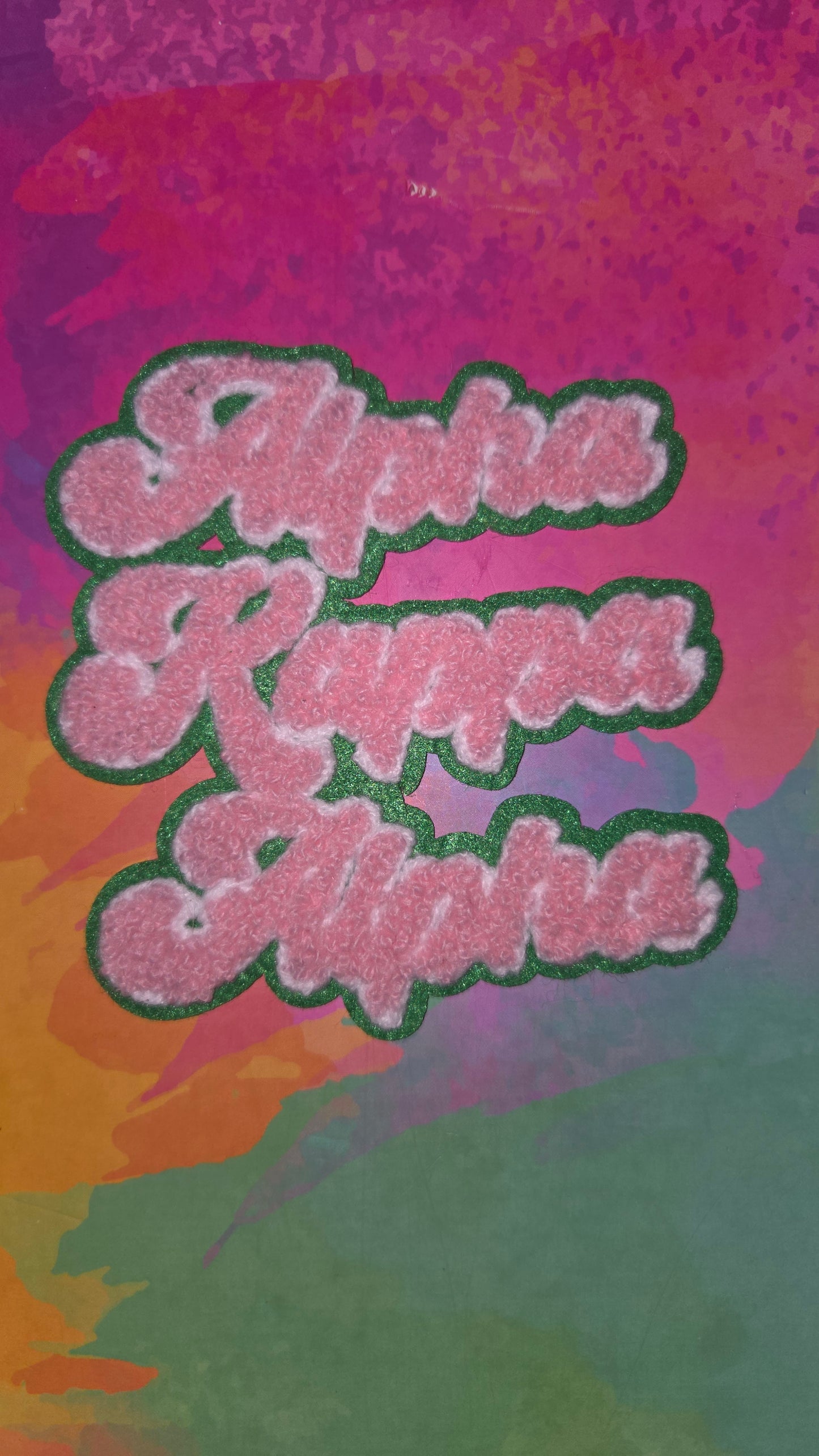 AKA Chenille Iron On Patch