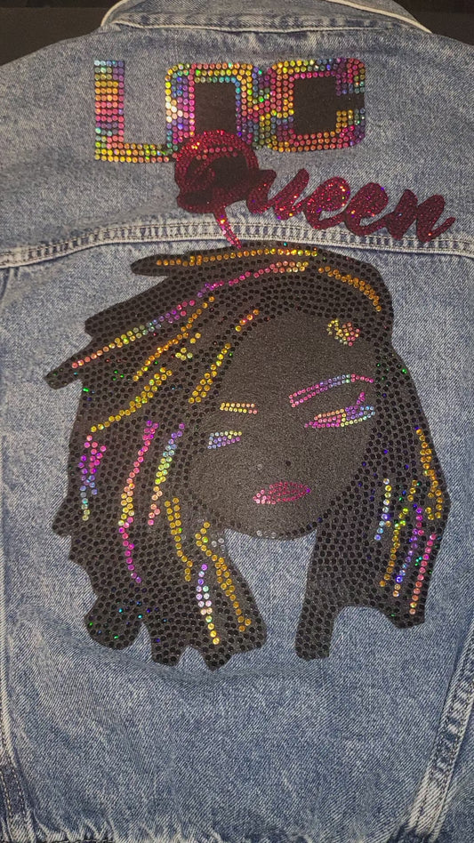 LOC Queen Denim Bomber Jacket