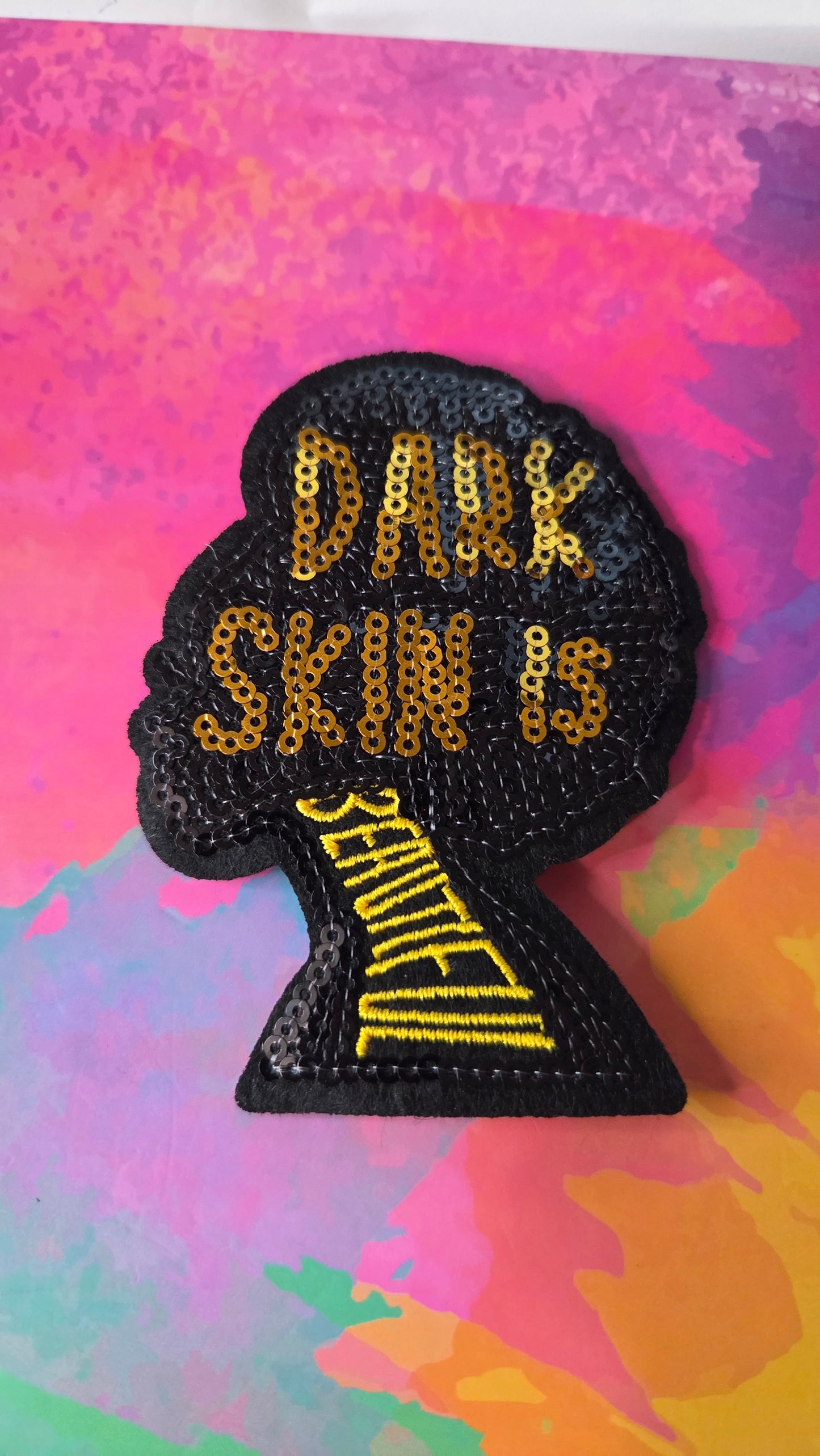 Dark Skin is Beautiful Iron on Patch