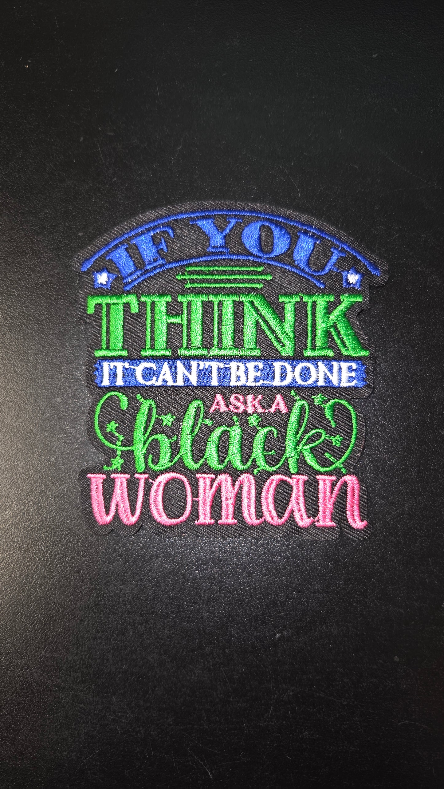 Ask A Black Woman Iron On Patch