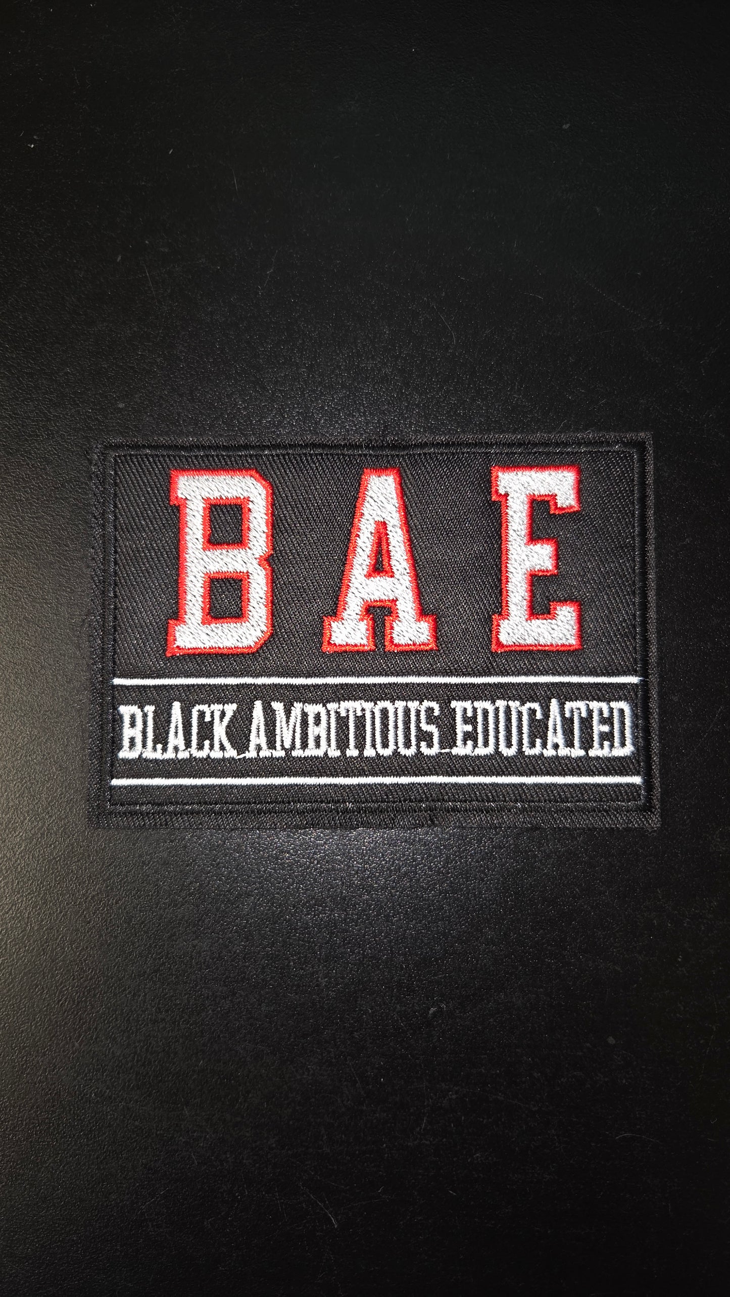 B.A. E. Iron On Patch