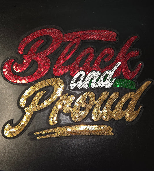 Black & Proud Iron On Patch