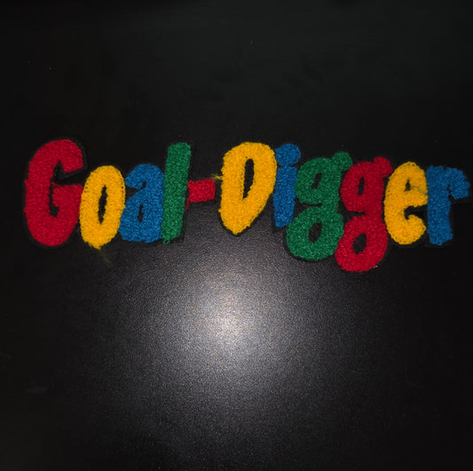 Goal-Digger Chenille Iron On Patch (2 sizes)