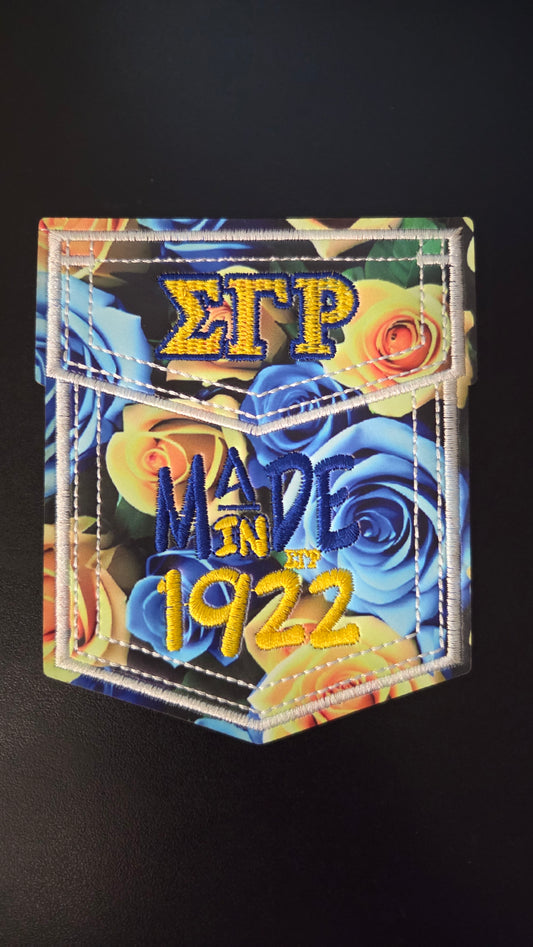 Sigma Gamma Rho Vegan Leather Pocket Iron On Patch