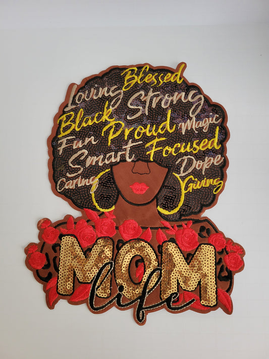 Mom Life Iron On Patch