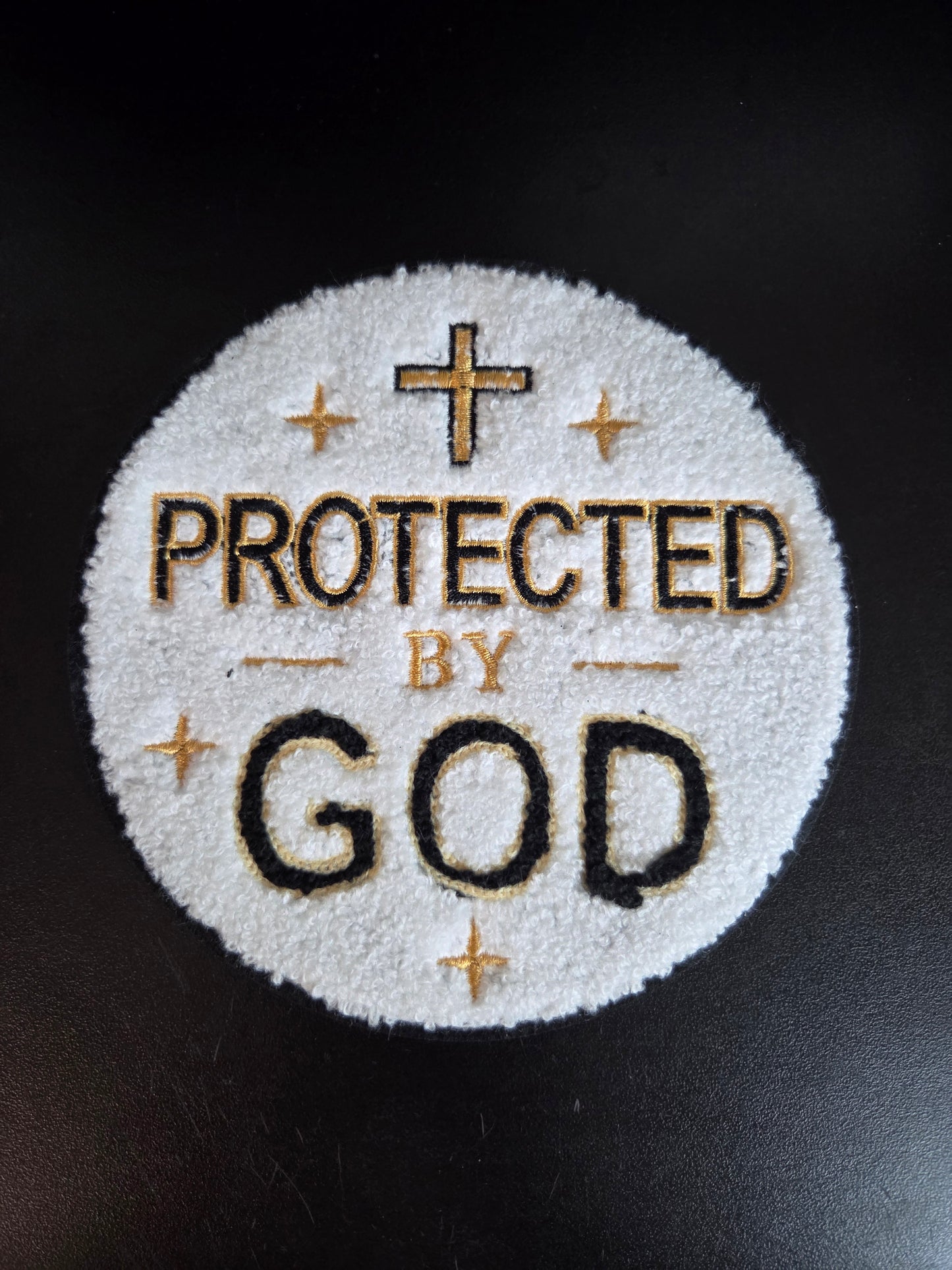 Protected By God Iron On Patch