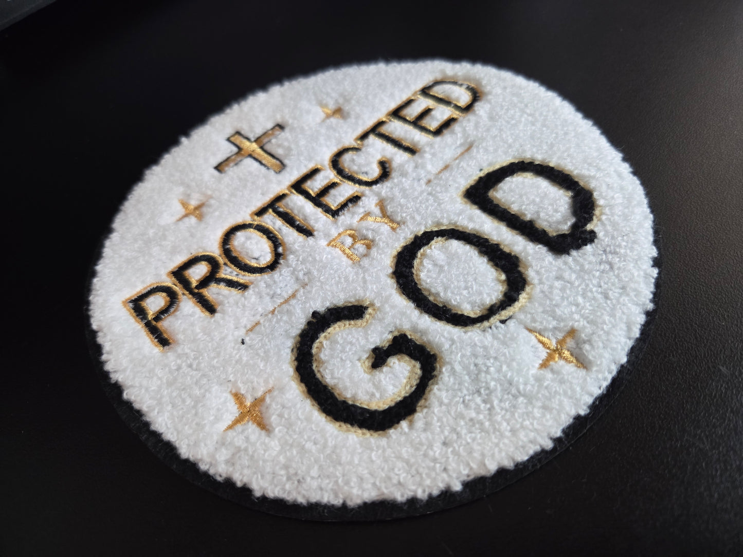 Protected By God Iron On Patch