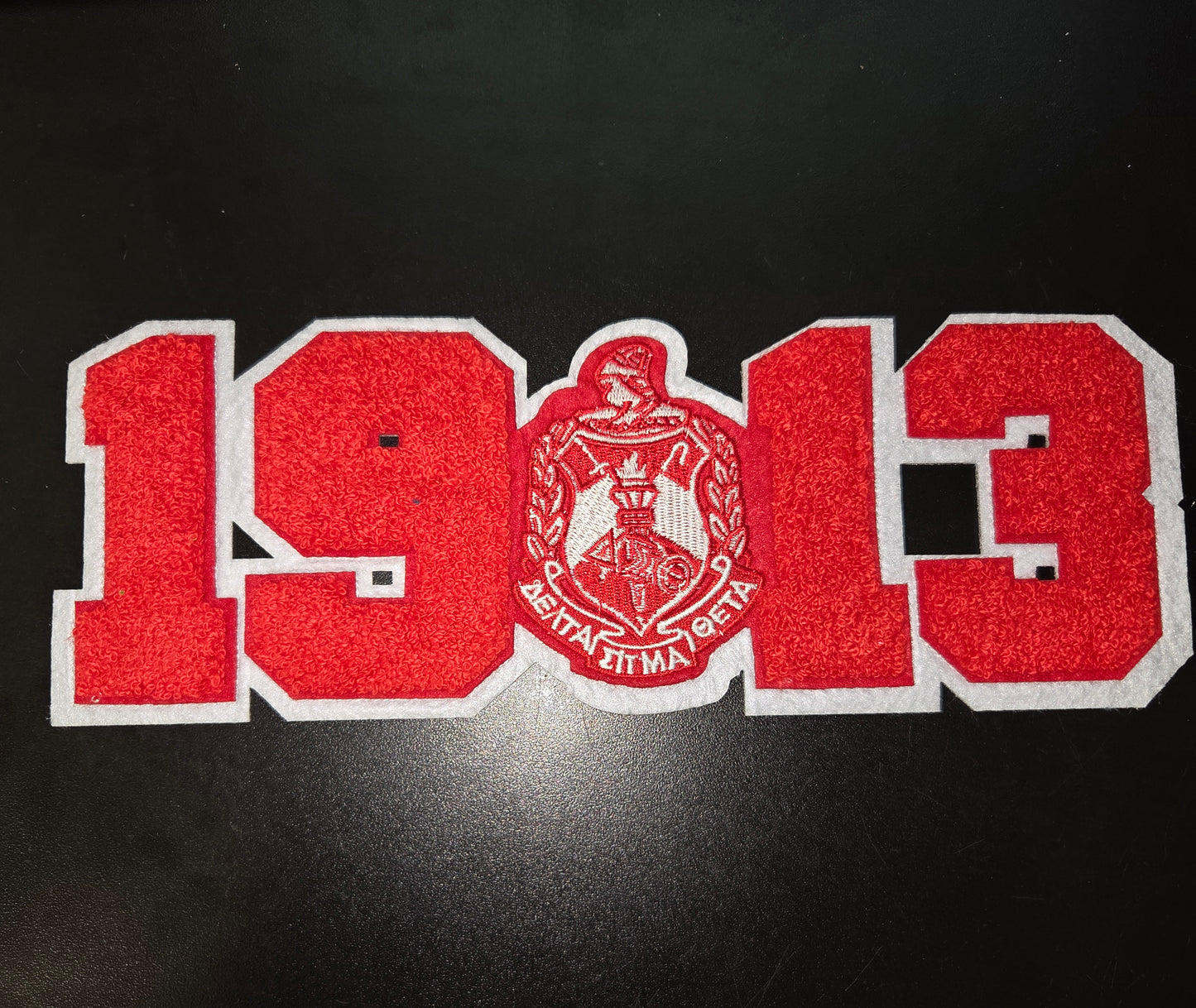 Delta Sigma Theta 1913 Crest Chenille Iron On Patch