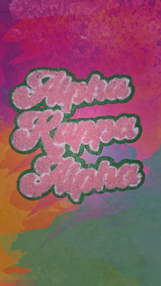 AKA Chenille Iron On Patch