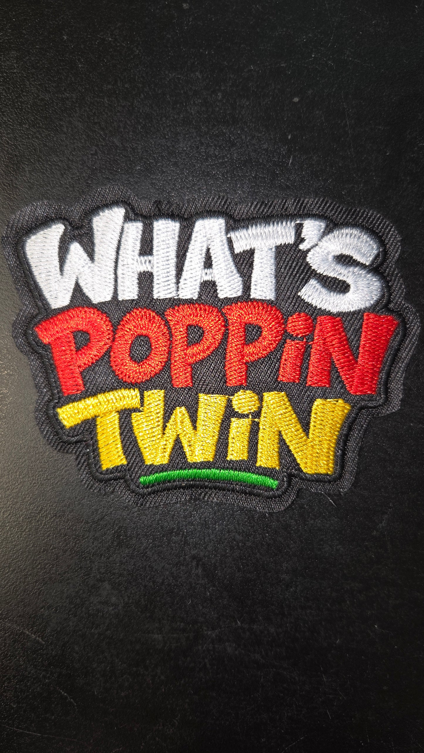 What's Poppin Twin Iron On Patch