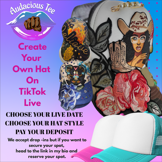 Create Your Own 1-of-1 Trucker Hat – TikTok Live Experience!