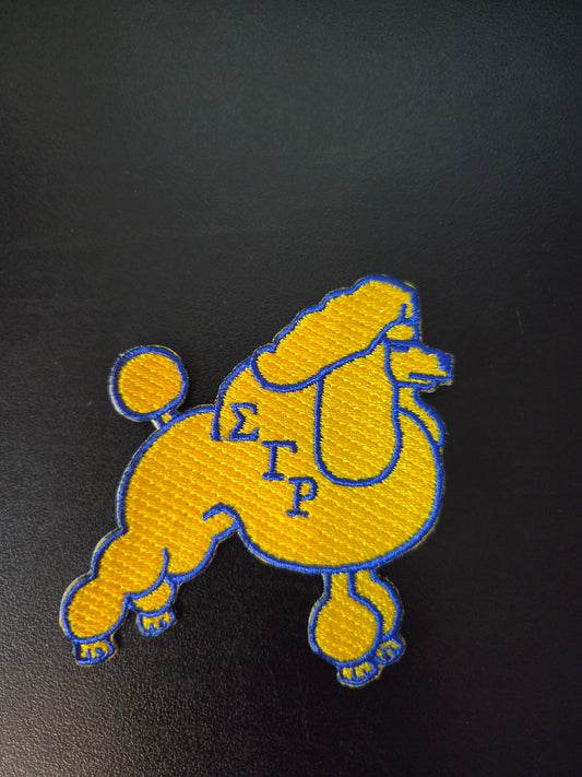 Sigma Gamma Rho Poodle Iron On Patch